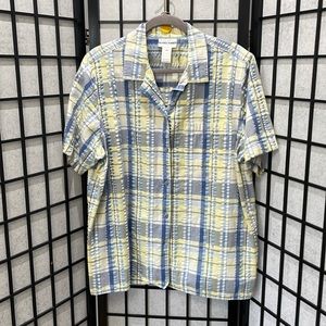 Alfred Dunner Short Sleeve Plaid Blouse, SZ18W